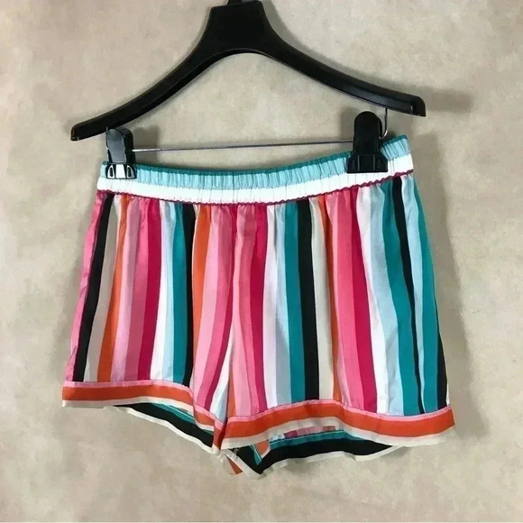 INC Satin Striped Pajama Shorts, NEW SMALL - Picture 1 of 6